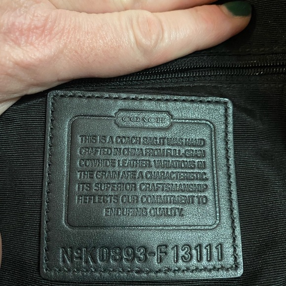 Coach leather purse. Buckle front flap. - Picture 8 of 9